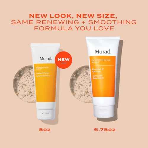 Murad Essential-C Cleanser - Energizing Antioxidant Citrus Face Wash with Vitamin C Technology - Brightening Foaming Gel Washes Away Pollution and Impurities & Conditions and Nourishes Skin