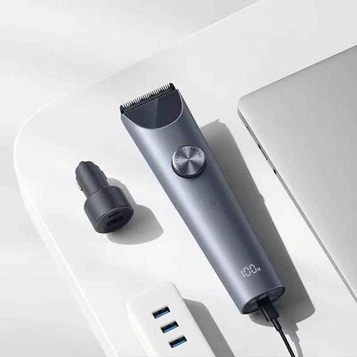 Xiaomi Hair Clipper 2 Titanium Alloy Blade Double-Coated Black Clipper Head Men Sideburns Electric Shaver Wireless Hair Cutting Trimmer Barber Cutter, IPX7 Waterproof, 3hr Battery Life