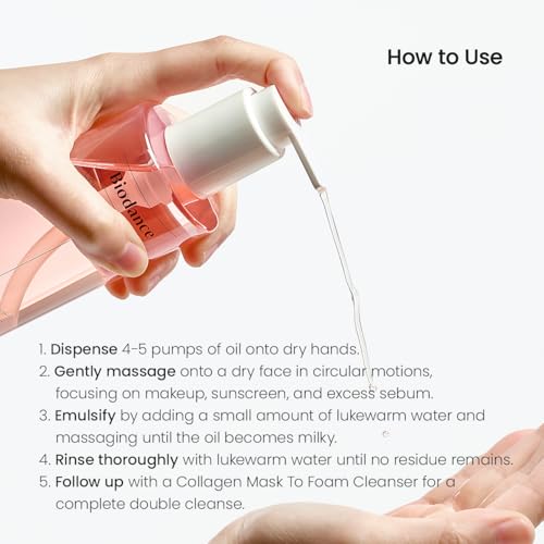 BIODANCE Collagen Cleansing Oil, Facial Oil Cleanser, Gentle Makeup Remover without Clogging Pores, Removes Bleackhed and Whitehead for Sensitive Skin, Oily Skin, Korean Skincare¤Ó6.76 fl. oz. (200 ml)