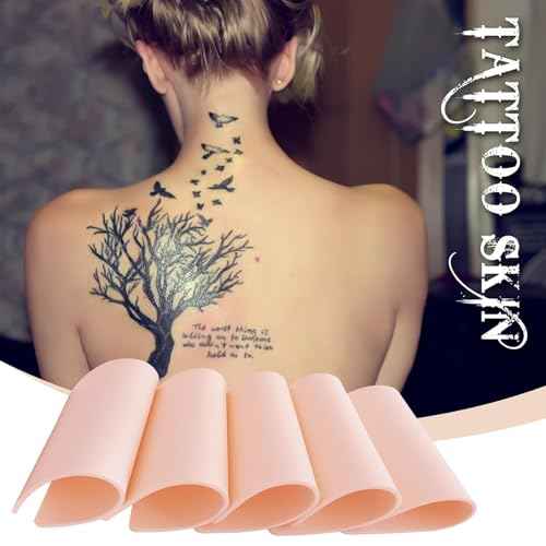 10Pcs Tattoo Practice Skin 7.4 * 5.6'' Tattoo Skins 3MM Thick Blank Double Sides Fake Skin for Practicing for Experienced Artists and Beginner