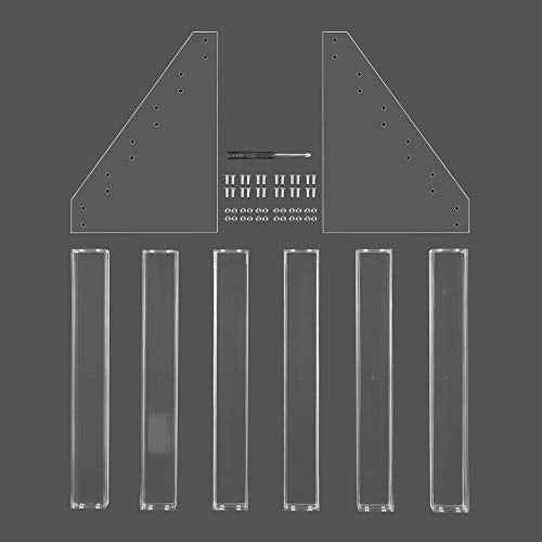 Clear Nail Polish Paint Organizer Holder Rack Shelf 6 Tier Acrylic Tattoo Ink Essential Oil Display Stand Holds Up to 48-96 Bottles for Table (Fit 1-2oz Bottles)