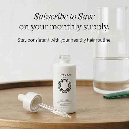 Nutrafol Women's Hair Serum, Supports Visibly Thicker and Stronger Hair, Vegan, Lightweight and Fast-Absorbing