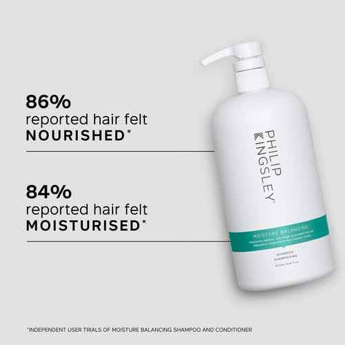 PHILIP KINGSLEY | Moisture Balancing Combination Shampoo | Hydrating for Dry and/or Oily Hair | Anti-Frizz, Antioxidant Shampoo that Hydrates and Adds Shine | 33.8oz