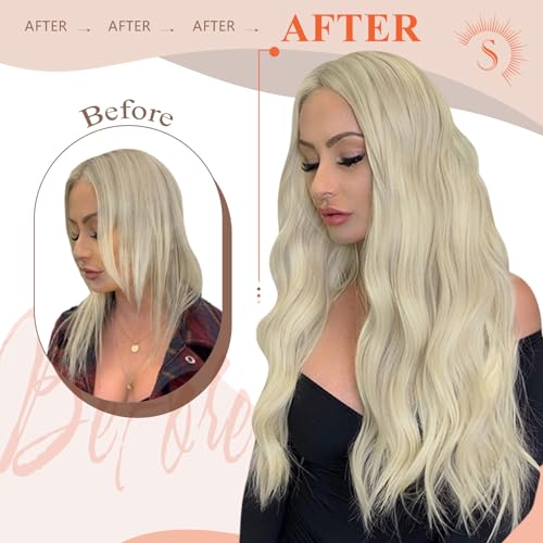 Sunny Hair Long U Tip Hair Extensions Human Hair White Color K Tip Hair Extensions Real Human Hair Blonde Keratin Bond Extensions Human Hair 24inch 50g