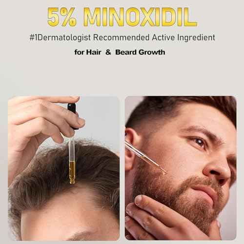5% Minoxidil for Men Hair, Minoxidil Hair Growth Serum for Women Hair Growth, Men Beard Growth, Hair Loss Treatment with Dropper Applicator & Massage Tool