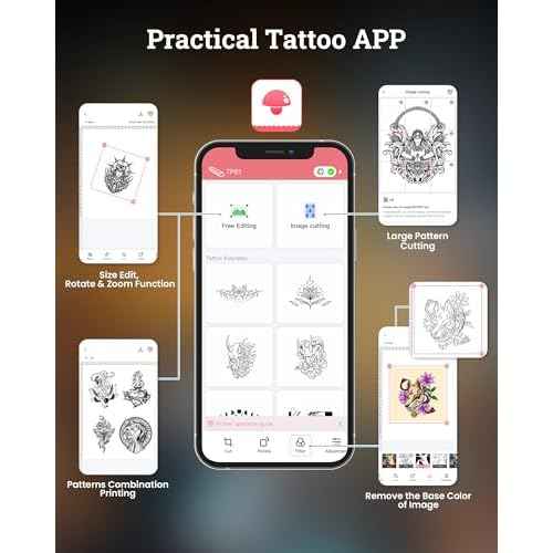Itari TP81 Tattoo Stencil Printer Bluetooth - 2025 New Tattoo Kit Machine with 10pcs Tattoo Transfer Papers for Tattooing Thermal Tattoo Printer Tattoo Supplies for Tattoo Artists, White