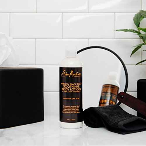 Sheamoisture Soothing Body Lotion for Troubled Skin African Black Soap Lotion with Shea Butter 13 oz