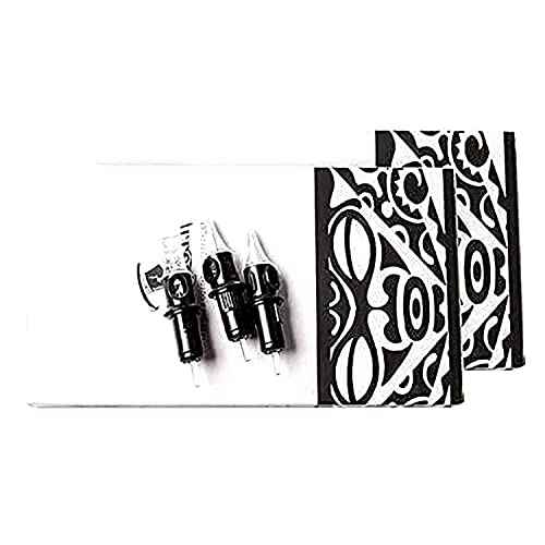 One Tattoo World Rotary Tattoo Pen Kit for Beginners, Complete Tattoo Machine Kit with 20 Tattoo Inks, Power Supply, Cartridge Needles, Grip, Gloves, and Ink Caps (Black) OTW-KPB03