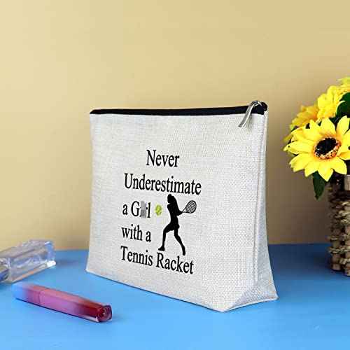 Tennis Gifts Makeup Bag Tennis Player Birthday Gift Tennis Lover Inspirational Gifts Cosmetic Bag Tennis Team Gift Best Friend Friendship Gift Christmas Graduation Gift Travel Pouch