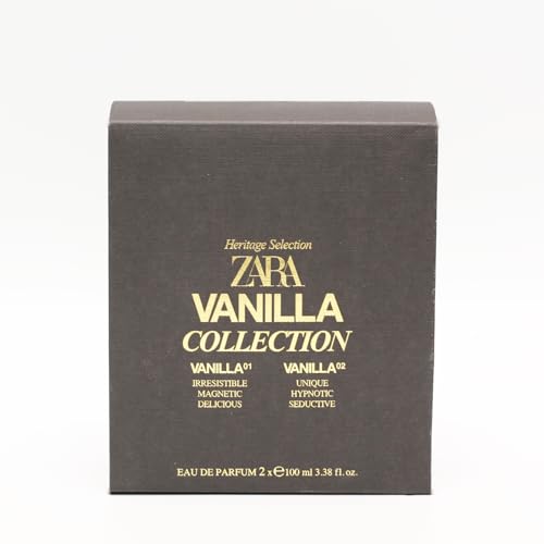 Zara Vanilla Collection 01 + 02 Cologne for Men Fragrance Set EDP Eau De Parfum 2x 100 ML (3.38 FL OZ)