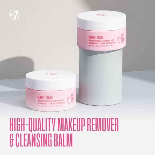 W7 Berry Clean Makeup Remover & Cleansing Balm ? Melt Away Makeup & Say Hello to a Berry Fresh Glow! Hydrating, Gentle & Packed with Skin Loving Goodness
