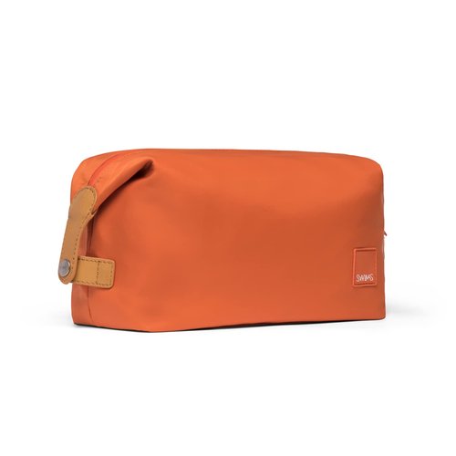 SWIMS Necessaire Lightweight Shave and Toiletry Bag, Dopp Kit, Bathroom Bag for Travel - Orange