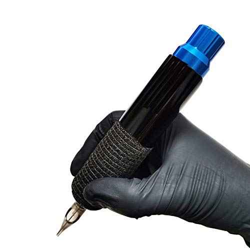 4 Rolls Tattoo Grip Cover Wrap Disposable Cohesive Tattoo Grip Tape Wrap Self Adhesive Sports Bandage Wrap Elastic Tattoo Grip Tape Tube for Tattoo Machine Tattoo Grip Accessories, Black