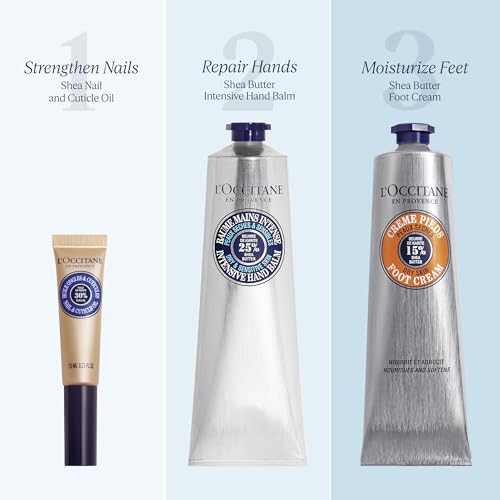 L'OCCITANE 15% Organic Shea Butter Foot Cream, Moisturizes, Soothes & Softens Feet, Repairs Cracked & Dry Heels, Fast Absorbing, Non-Greasy, Vegan