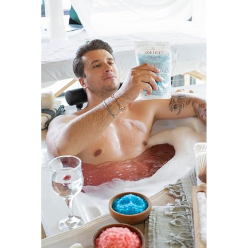 306 Deep Dead Sea Bath Salts Foaming Minerals - Blue Dead Sea Coarse Mineral for Soaking with Lavender Essential Oils, Alternative to Magnesium Flakes and Epsom Salt, Relaxing Bath Products