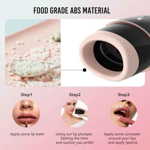 Lip Plumper Tool, Electric Lip Plumper Device for Fuller Volume - Instant Plumping, Natural Enhancement, Safe & Comfortable Suction Tool, Easy to Use, Long-Lasting Plump Effect for Women