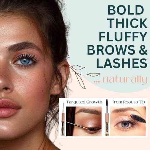 Live Fraiche Organic Castor Oil Lash Serum for Hair Growth, 100% Pure Eyebrow Eyelash Growth Serum, Cold Pressed Hexane Free (2oz Glass Bottle + FILLED Mascara Tube)