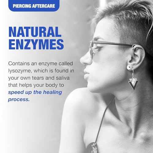 H2Ocean Piercing Aftercare Spray, Saline Spray for Piercings Cleaning Solution, with Sea Salt Nipple, Ear, Nose, Lip, Belly Piercings Cleaning Spray with Sea Salt & Bump Treatment, Set of 2