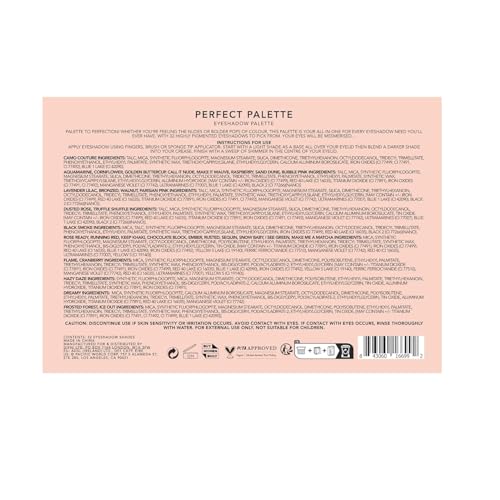 Holler And Glow Perfect Palette Eyeshadow Palette, Limited Edition, Ultra Pigmented, Multicolor Eyes Makeup, Ultra-fine Smooth Powder, Shimmer & Glitter, Matte & Muted, 32 Shades, Holiday Gift Set