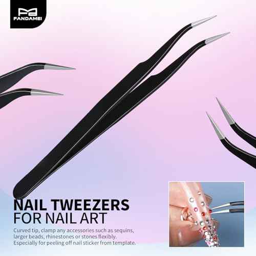 FANDAMEI Nail Art Tools, Nail Brush, 15 PCS Nail Art Brushes, 5 PCS Nail Dotting Tool, Nail Stand, Nail Holder For Painting Nails, Press On Nail Stand, Nail Tools, Nail Design Tools