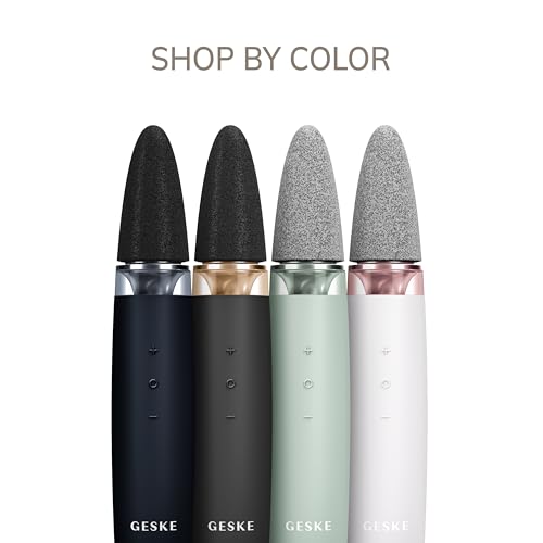 GESKE Electric Pumice Foot Smoothing Multi-Pen | 8 in 1 | Electric Foot File & Exfoliator | 3 Pumice Stone Attachments | for Smooth Feet | Advanced Callus Removal | for Your Pedicure Set