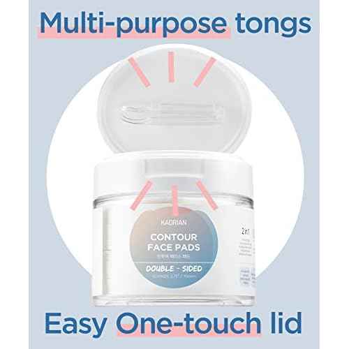 Exfoliating Cotton Rounds for face - Double-Sided - Korean Toner Pads - Round Cotton Pad for Face - Lint Free Makeup Remover - Skin Care Cleansing