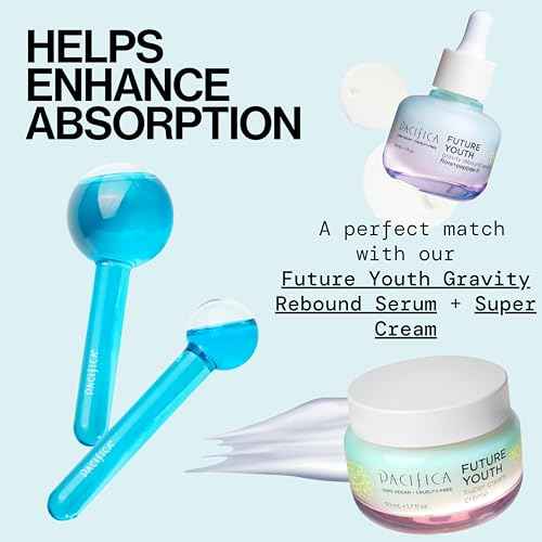 Pacifica Ice Roller Cryo Globes ? Cooling Glass Facial Massager for Face, Eyes & Neck ? Cold Therapy Beauty Tool for Puffy Eyes, Dark Circles, Redness, Wrinkles ? Skin Care Gift for Women & Men