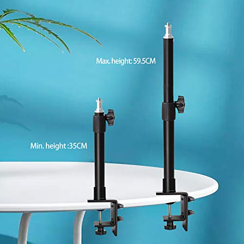 AceTaken Webcam Holder with Table Clamp Compatible with Logitech StreamCam C920x Brio C922x C930e C925e C615 Webcams and Lights