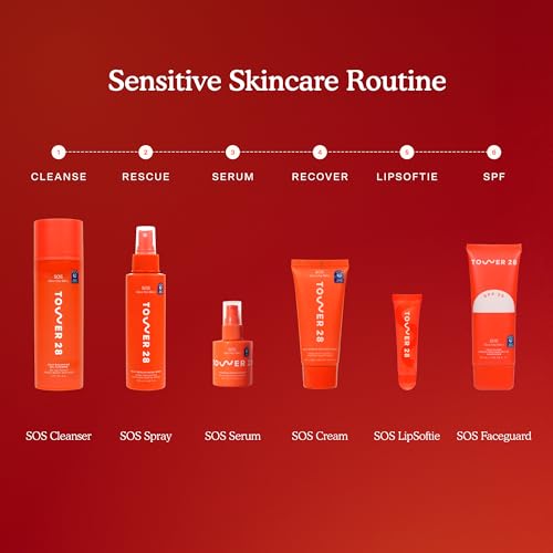 Tower 28 SOS Gel Cleanser + Makeup Remover for Sensitive Skin, Gentle Hydrating pH-Balanced Face Wash Removes Makeup and SPF Without Drying - 150ML