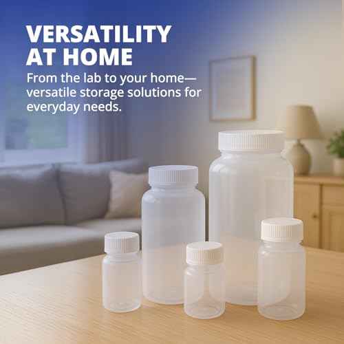 United Scientific¢â Leak Proof Travel Bottles for Toiletries - 3 Oz Travel Bottles with Lined Polypropylene Lid - TSA Approved Bottle for Liquids, Clear Small Bottle, Pack of 6