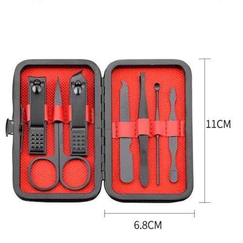 Manicure Set Personal Care Nail Clipper Kit Professional Manicure Pedicure Set Mens Accessories Personal Care Nail Grooming Present for Men Husband Boyfriend Parent, Black