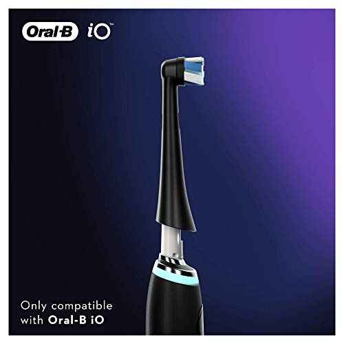 Oral-B iO Ultimate Clean Electric Toothbrush Head, Twisted & Angled Bristles for Deeper Plaque Removal, Pack of 4, Suitable for Mailbox, Black