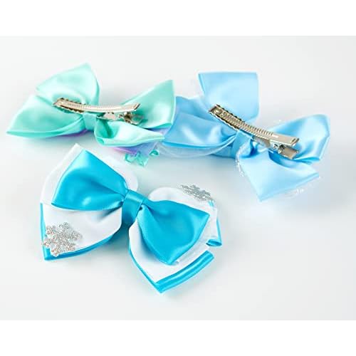10pcs Princess Hair Bow Clips 4 Inch Women Girls Hair Accessories Party Gift Set