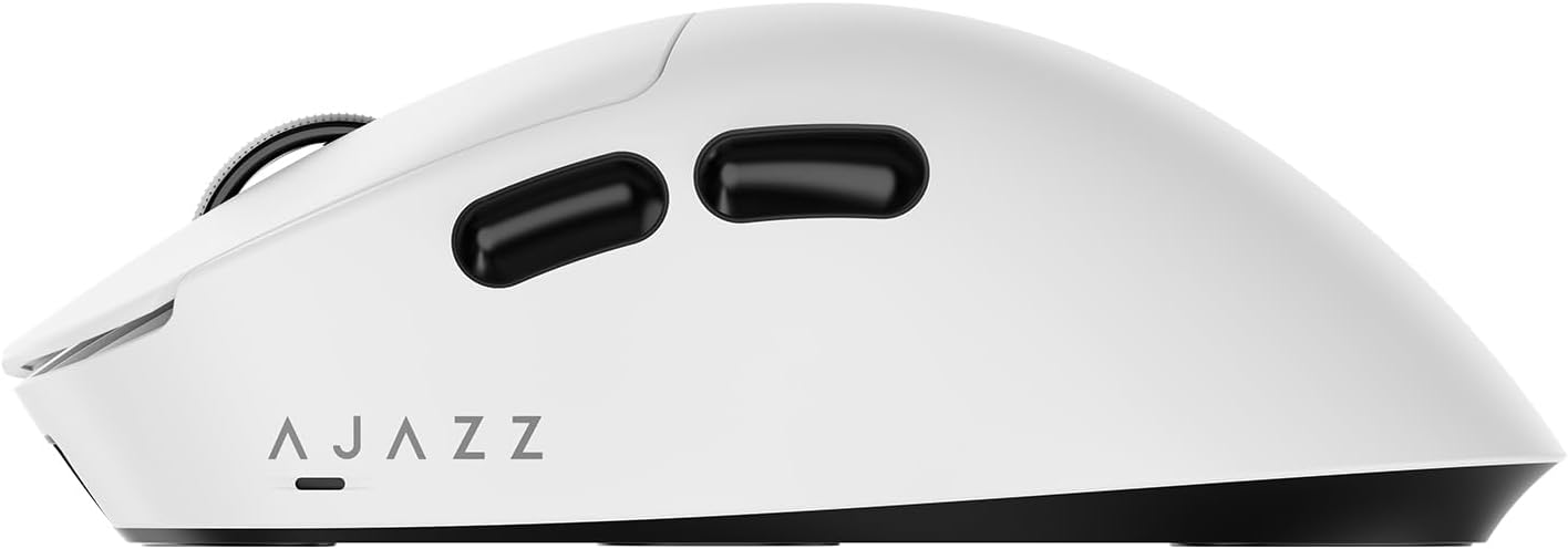 AJ159P MC Triple Mode (2.4G/Wired/Bluetooth 5.2) Gaming Mouse, 12000 DPI, 56g Ultra-Light, Magnetic RGB Charging Dock, Programmable 6 Buttons, Ergonomic Design for Computer Laptop PC, Black