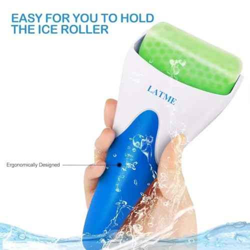 LATME Ice Roller for Face Eyes,Womens Gifts,Face Massager Roller Puffiness Migraine Pain Relief and Minor Injury (Green)