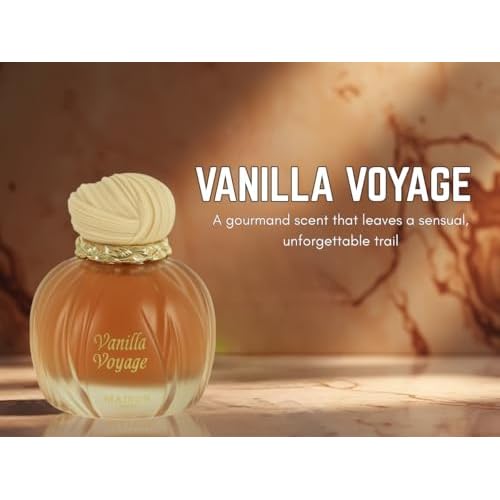 AROMA CONCEPTS | Vanilla Voyage Long Lasting Eau De Parfum EDP 3.4 Fl Oz | Unisex Perfume | Caramel, Jasmine, Tonka & Honey Notes | Luxurious Vanilla Perfume with Musk & Amber