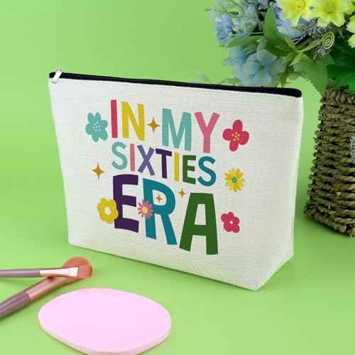 60th Birthday Gifts for Women 1965 Makeup Bag Happy 60 Year Old Birthday Gifts for Grandma Mom Sister Friend Wife Coworker Sixty Cosmetic Bag Presents for Women Turning 60 Travel Cosmetic Pouch