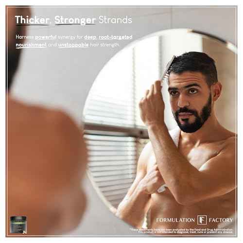 Formulation Factory Crown of Glory 10-in-1 Hair Growth Maximizer, DHT Blocker with Saw Palmetto, Fo-Ti, Collagen, Supports Thicker Hair & Scalp Health (2 Month Supply, 120 Capsules)