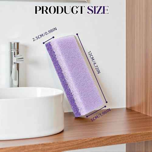 Foot Pumice Stone with Stripes to Increase Friction, 2025 Upgraded Professional Pedicure Foot Pumice Stone for Feet Hard Skin Callus Remover and Scrubber, Durable Exfoliating Stone for Spa Pedicure