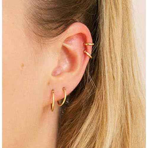 QWALIT Ear Piercing Gun Kit - Gold Self Piercing Earrings Kit With Studs