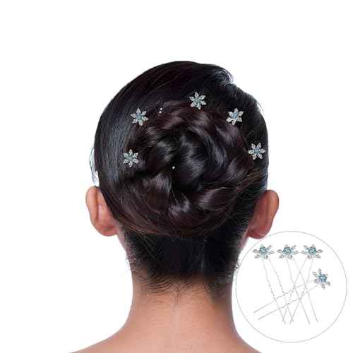 12pcs Snowflake Hair Accessories Christmas Stylish Headwear Bride Hairpin Snowflake Design Hairpin Fashionable Headdress