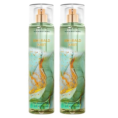 Bath & Body Works Emerald Fine Fragrance Body Mist Gift Set 8 oz Pack Lot of 2 (Emerald)