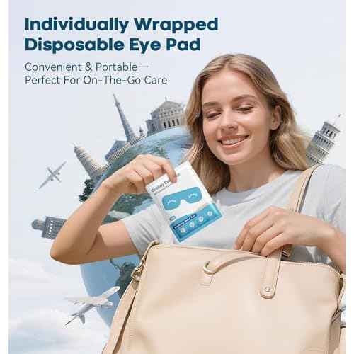 8 Packs Hydrogel Eye Mask Disposable Cold Therapy Sleep Mask Soothing Headache Relief Dry Eye, Stress Relief Eye Fatigue, Cooling Eye Masks Cool Masks for Puffy Eyes Travel Essentials