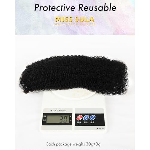 Afro Kinkys Bulk Human Hair Extensions,Kinky-Curly Real Human Hair for Dreadlocks/Locs Repair, Twist & Braid, Crochet Human Braiding Hair Bundles, Natural Black, 16 Inches 4 Packs