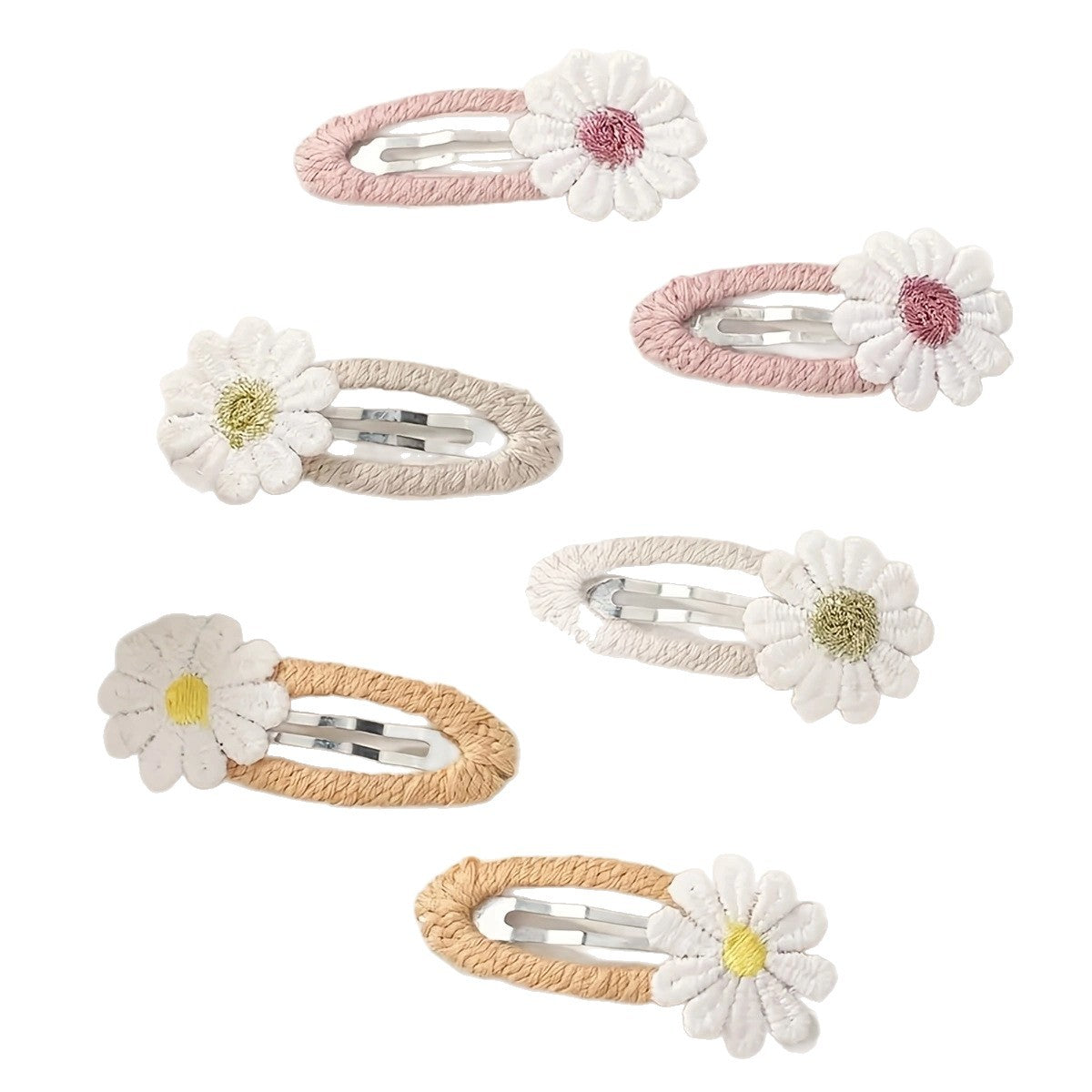 Fabric Hair Clips Set - BB Clip Suit (6 Pins)