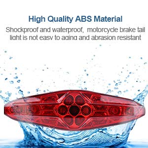 12V Universal 15 LED Motorcycle Rear Tail Light Brake Stop Running Tail Light ATV Dirt Bike (B)