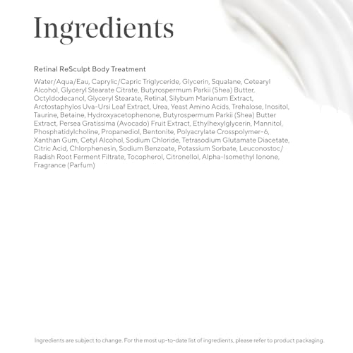 Murad Retinal ReSculpt Body Treatment ? Encapsulated Retinal, Shea & Avocado Extract Body Cream to Firm, Lift, and Smooth Crepey Sagging Skin, Targeting Cellulite and Stretch Marks Nightly ? 5.0 Fl Oz
