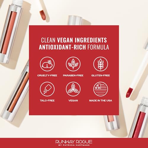 Runway Rogue Silk Glam Liquid Lipstick Lip Trio, Long Wear Frosted Liquid Lipstick Pack, (¡®Paparazzi¡¯, ¡®Couture¡¯, ¡®Sex Symbol¡¯)