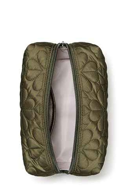 kate spade new york Women's Tilly Quilted Fabric Small Cosmetic, Oolong Green, One Size