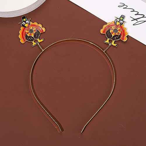 NVENF Thanksgiving Headbands for Women - Rhinestone Letter GIVE THANKS' HAPPY FALL' Hair Hoop Autumn Accessories